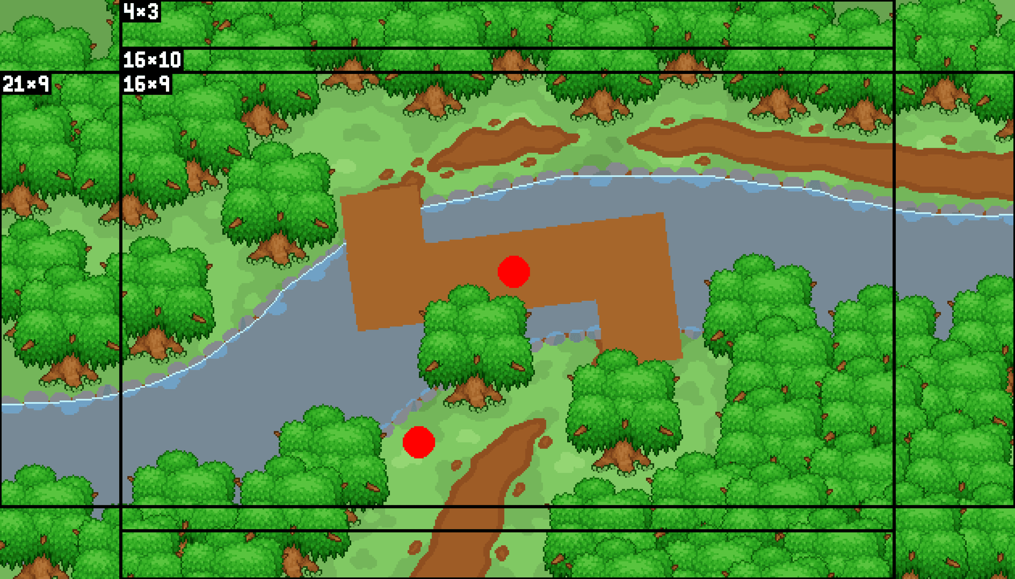 A rough draft of the river scene
