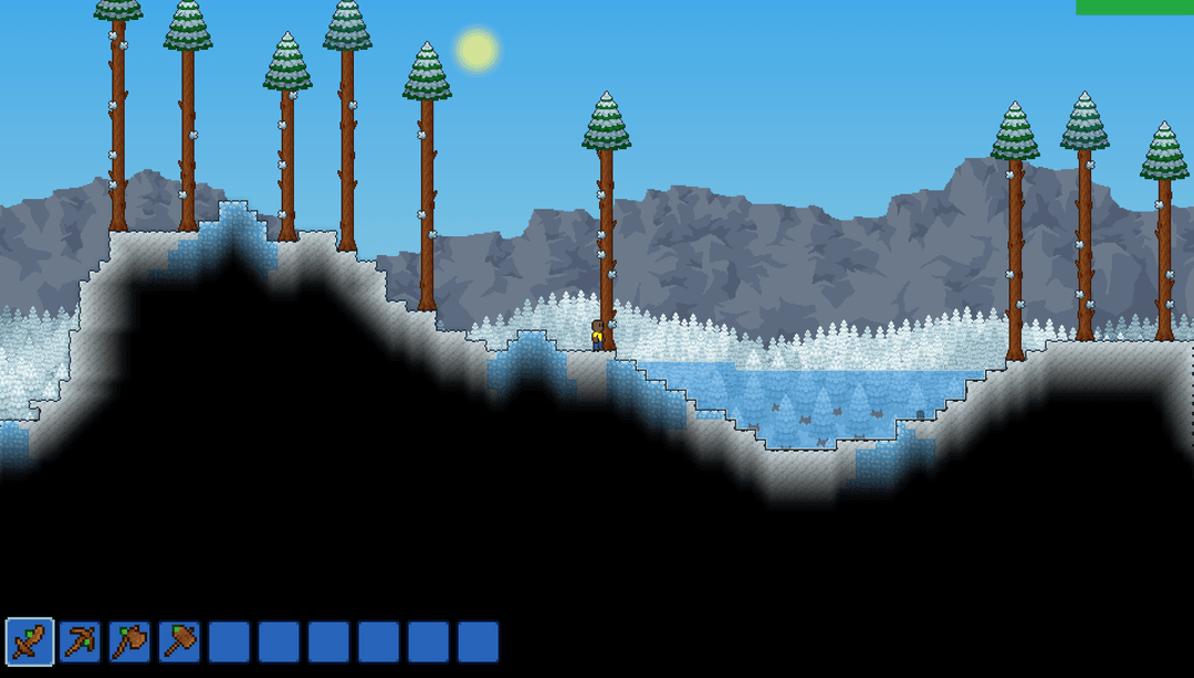 Screenshow of a winter biome in Wizbowo's Conquest